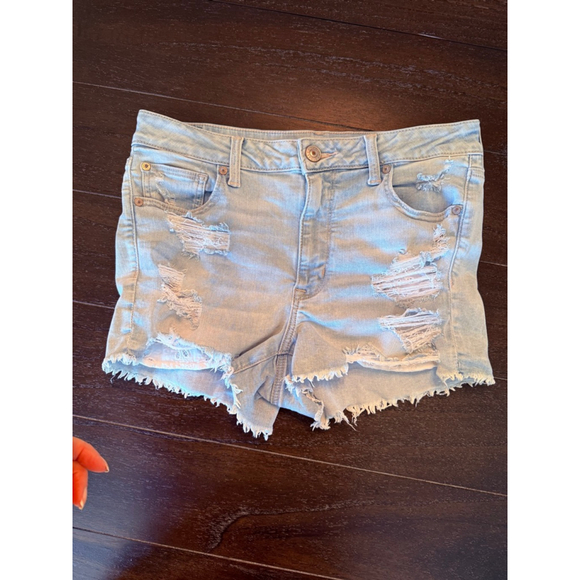 Women's American Eagle Denim Shorts Size 12 Blue - Picture 1 of 6